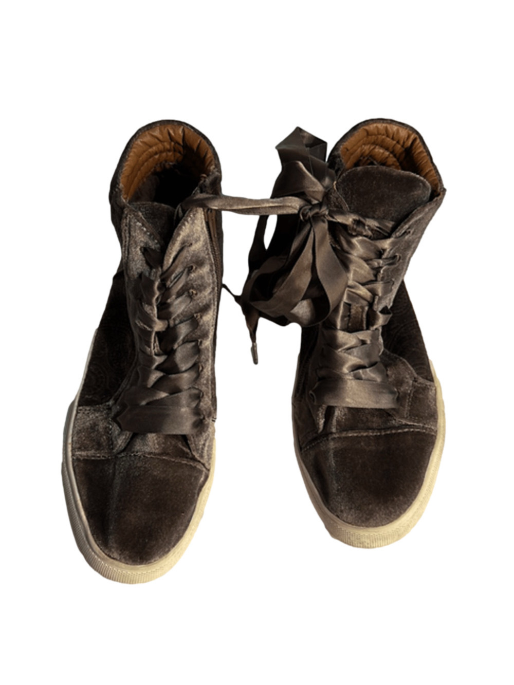 Steve Madden "Jane" Velvet High-Top Sneakers s7.5